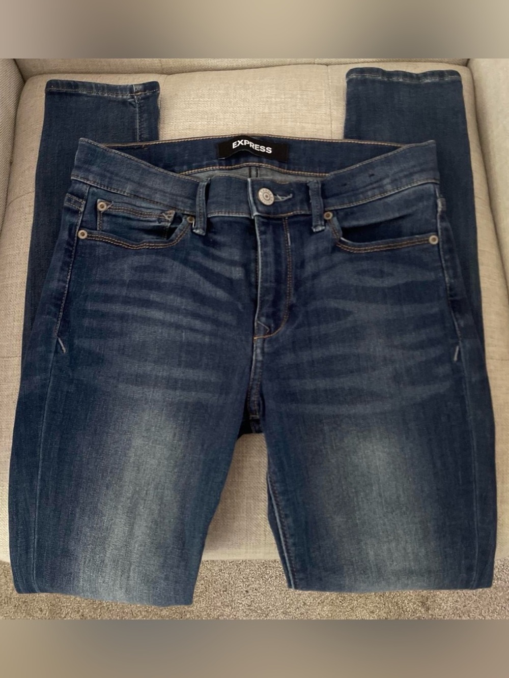 Express Women’s Skinny Jeans - Dark Blue Wash